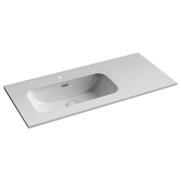 Раковина встраиваемая Ceramica Nova Element 100см CN7003L чаша слева, белая
