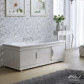 Экран Alavann Monaco 150см раздвижной МДФ 449606 белый 