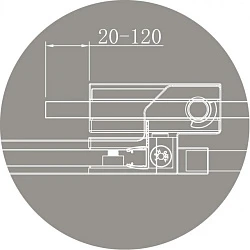 Душевая дверь в нишу Cezares 100см SLIDER-B-1-100/110-GRIGIO-NERO профиль черный, стекло серое