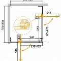 Душевой уголок Cezares Slider 80x80см SLIDER-A-2-70/80-C-Cr профиль хром, стекло прозрачное