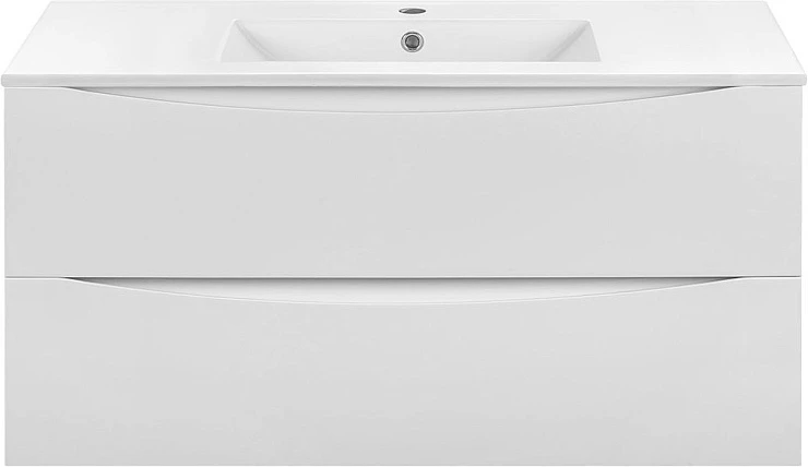 Тумба с раковиной Vincea Mia 100 белая глянцевая