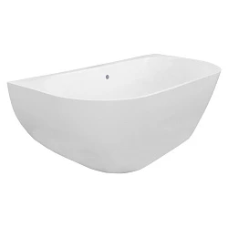 Ванна из искусственного камня Azario Verdi 169x86 круглый перелив AZ-81030 белая глянцевая