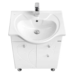 Тумба под раковину Aquaton Лиана 60 М1A162901LL010 с бельевой корзиной, белая
