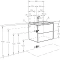 Тумба с раковиной Aquaton Сохо 60 белая глянцевая