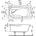 Акриловая ванна Vagnerplast Nike 120x70 VPBA127NIK2E-04 белая глянцевая