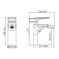 Смеситель для биде WasserKraft Lopau 3206 хром