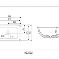 Раковина накладная ABBER Rechteck AC2202MB черная матовая