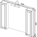 Зеркало-шкаф Aquanet Честер 105 186084 белый/золото