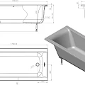 Ванна из искусственного камня Астра-Форм Нью-Форм 170x80 01010010 белая глянцевая