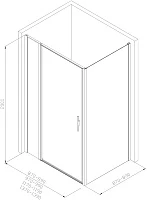 Душевой уголок Allen Brau Priority 90x90 3.31025.00 + 3.31043.00 хром