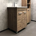Тумба с раковиной Comforty Марио 60 00-00004155CF дуб темный