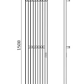 Полотенцесушитель электрический Маргроид Inaro-5 Ferrum 150*6*24 правый 2 ряда крючков, черный мат