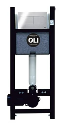 Система инсталляции для унитазов OLI Expert Total Black 886668SDOO с кнопкой хром глянцевая