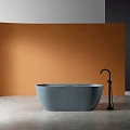 Ванна из искусственного камня ABBER Frankfurt 170x75 AM9941G серая матовая