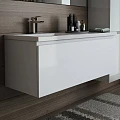 Тумба под раковину Эстет Dallas Luxe 120 ФР-00001930 белая глянцевая