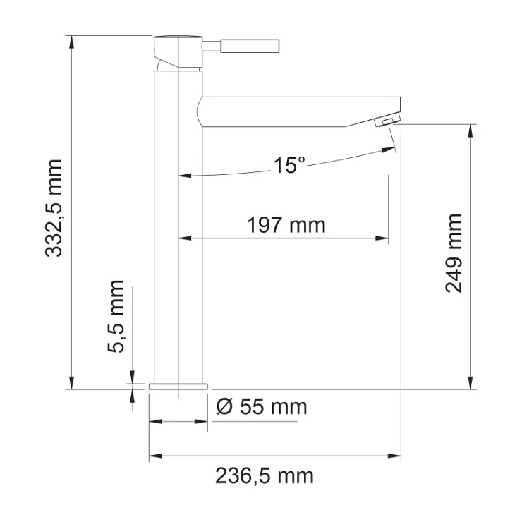 Смеситель для раковины Wasserkraft Main 4103H хром