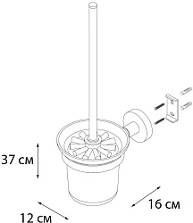 Ершик Fixsen Comfort Gold FX-87013 золото сатин