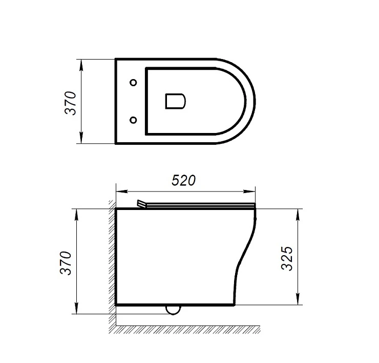 Чаша для унитаза подвесного BelBagno ACQUA BB340CHR