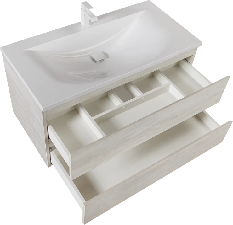 Тумба с раковиной Cezares Molveno 100 legno bianco