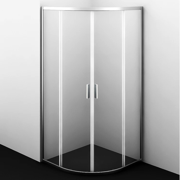 Душевой уголок Wasserkraft Lippe 80x80см 45S00 профиль хром, стекло прозрачное
