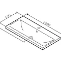 Раковина встраиваемая AM.PM X-Joy 100см M85AWCC1002WG белая глянцевая