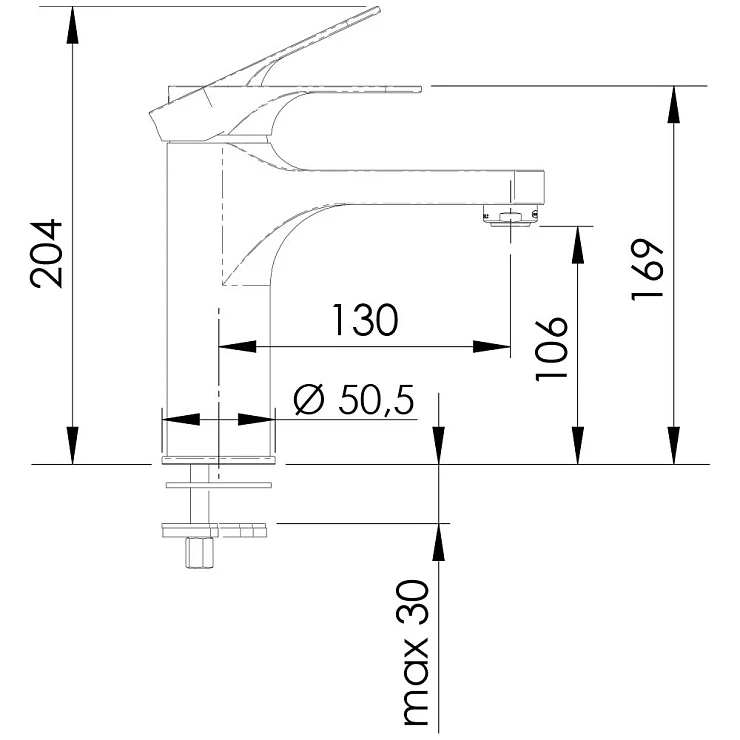 Смеситель для раковины Remer Class Line L11L хром