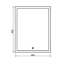 Зеркало Comforty Гиацинт 60 00-00000699CF с подсветкой