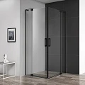 Душевой уголок Cezares Slider 90x90см SLIDER-A-2-80/90-C-NERO профиль черный, стекло прозрачное