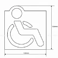 Табличка "Таулет для инвалидов" Bemeta 111022025
