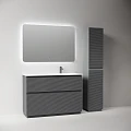 Тумба с раковиной Sancos Folk Floor 120 правая, напольная, Grey soft