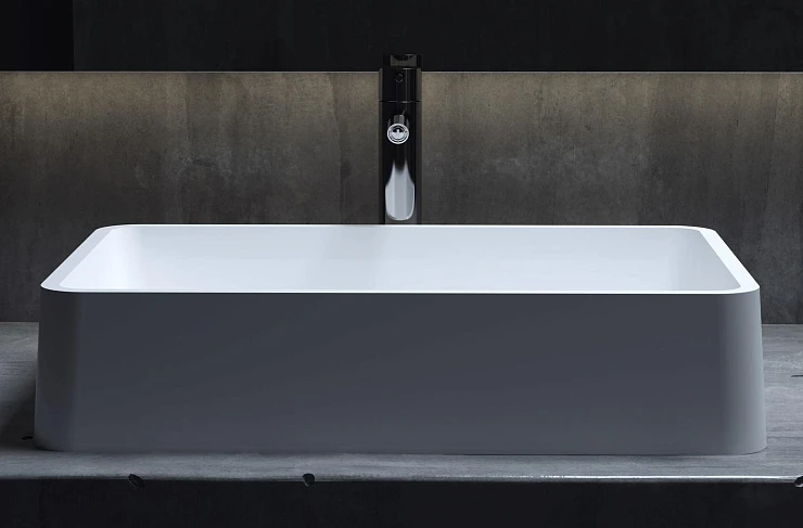 Раковина накладная Salini Gloria 07 синяя матовая 