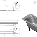 Ванна из искусственного камня Астра-Форм Нью-Форм 150x70 белая глянцевая