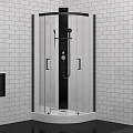 Душевая кабина Black & White Galaxy 90х90см G8701 8701900 профиль черный, стекло прозрачное