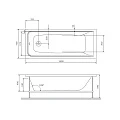 Акриловая ванна AM.PM Gem 150х70 W90A-150-070W-A1 белая глянцевая