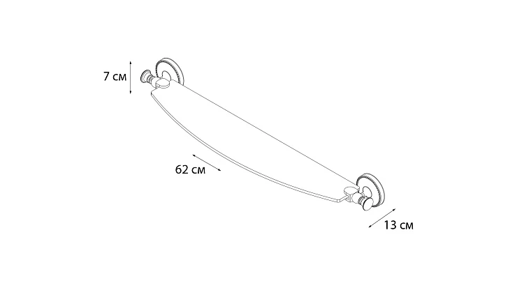 Полка Fixsen Adele FX-55003 хром