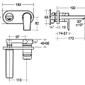 Смеситель встраиваемый для раковины Ideal Standard Tesi A6578AA хром