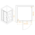 Душевой уголок RGW PA-078B 110x110 см 350807812-14 профиль черный матовый, стекло прозрачное