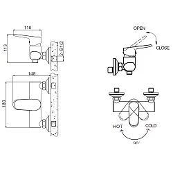 Смеситель для душа Bravat Pure F9105161C-01 хром