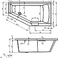 Акриловая ванна Riho Geta 160x90 B030001005 левая, белая глянцевая