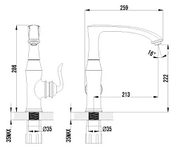 Смеситель для кухни Lemark Brava LM4705G золото