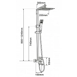 Душевая стойка MELANA F-1005Р