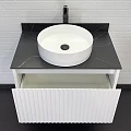 Тумба с раковиной Comforty Марсель 75 00-00012270CF белая матовая