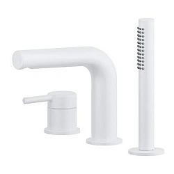 Смеситель на борт ванны Excellent Pi White AREX.1233WH белый матовый