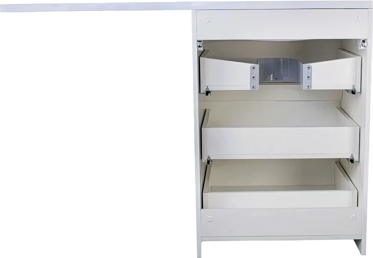 Тумба с раковиной Style Line Даллас 110 напольная, левая, белый глянец