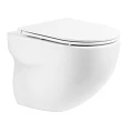 Унитаз подвесной BelBagno Onda BB066CHR крышка-сиденье BB870SC белый глянец