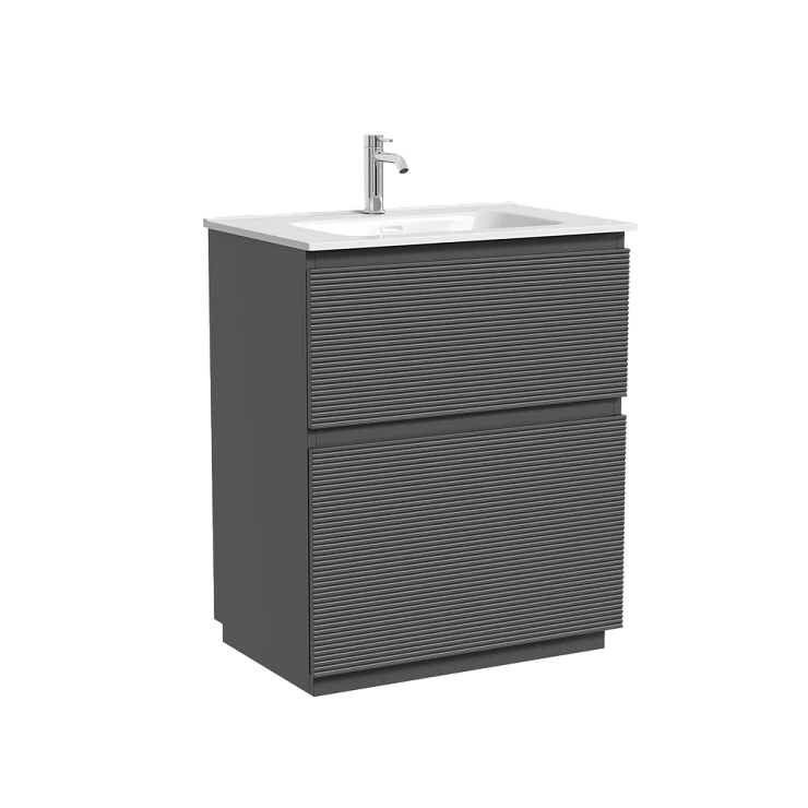 Тумба с раковиной Sancos Folk Floor 70 напольная, Grey soft