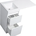 Тумба с раковиной Style Line Даллас 100 напольная, левая, эмаль, белый глянец