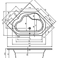 Акриловая ванна Riho Winnipeg 145x145 B010001005 белая глянцевая