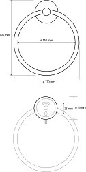 Кольцо для полотенец Bemeta 104104060  лак