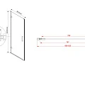 Душевая дверь в нишу Vincea Flex 90см VDP-1F900CL профиль хром, стекло прозрачное